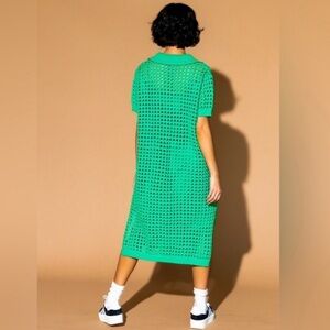 Dressed in LALA Green Knit Midi Dress